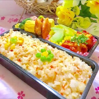 お弁当に〜レンジで簡単人参とえのきの混ぜご飯